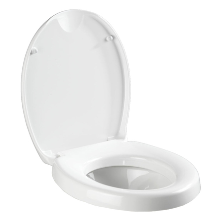 WENKO 21905100 Toilettensitz Harter Toilettensitz Aluminium, Duroplast Weiß