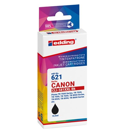 Edding EDD-621 Druckerpatrone, fotoschwarz kompatibel zu Canon CLI-581XXLBK