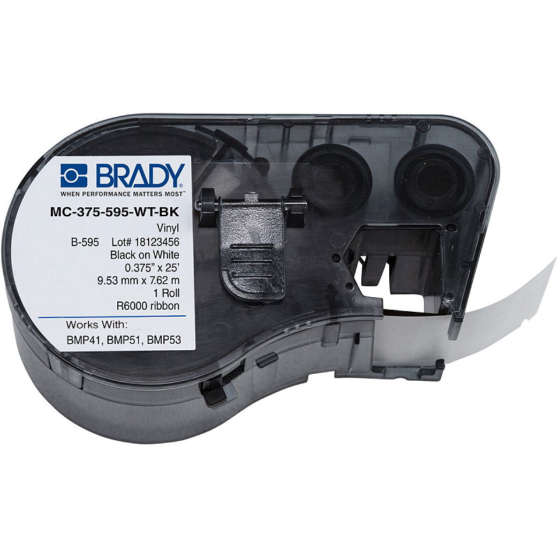 Brady BMP41 BMP51 BMP53, Vinyletiketten für den Innen- und Außenbereich