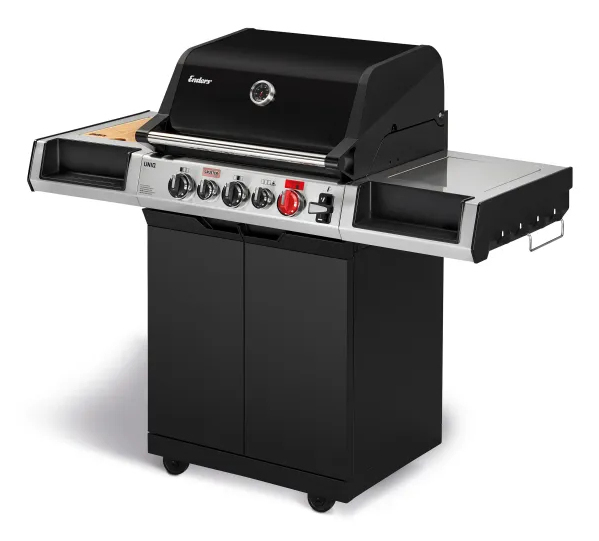 Enders Colsman Uniq 3 IK Cruster Grill Fass Gas Schwarz, Edelstahl 21800 W