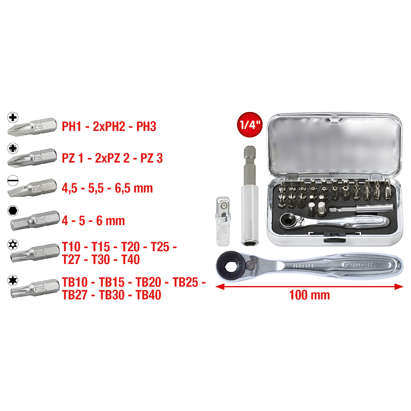KS Tools 918.4600 Schraubenziehereinsatz 31 Stück(e)