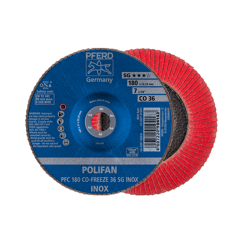 PFERD PFC 180 CO-FREEZE 36 SG INOX Rotierendes Schleifwerkzeug Zubehör Metall