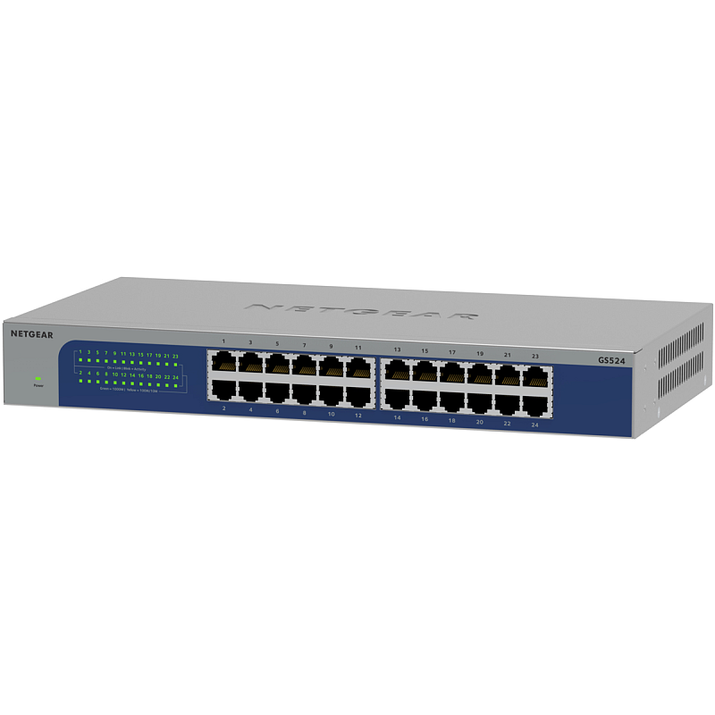 NETGEAR GS524-300EUS Netzwerk-Switch Unmanaged Gigabit Ethernet (10/100/1000) Grau