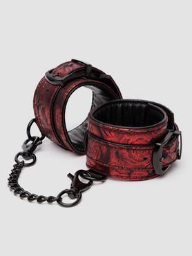 Lovehoney Fifty Shades of Grey Sweet Anticipation Reversible Faux Leather Wrist Cuffs Bondage ankle cuff Schwarz, Rot Kunstleder
