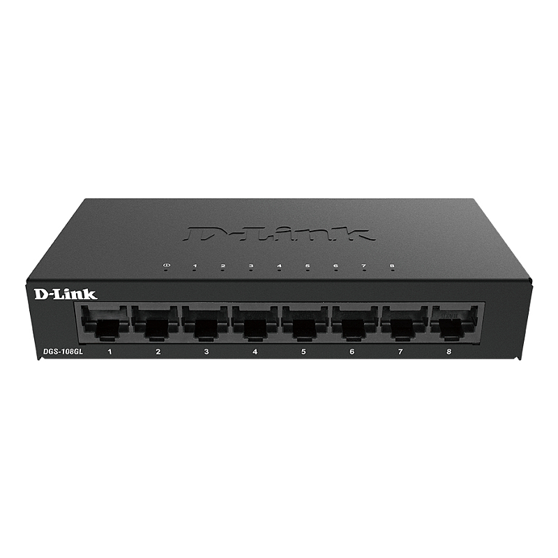 D-Link DGS-108GL Unmanaged Gigabit Ethernet (10/100/1000) Schwarz