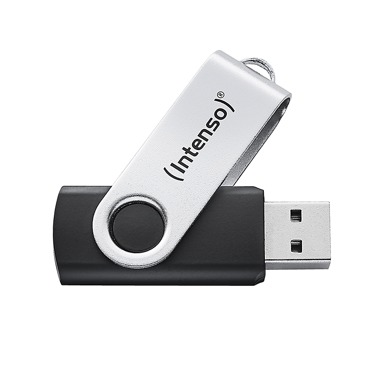 Intenso USB-Stick Office Line, 256 GB, USB-A, 3.2 Gen 1x1, schwarz-silber