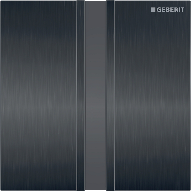 Geberit 116.026.QD.1 Ersatzteil für Toilettenspülung Spülplatte Schwarz, Chrom