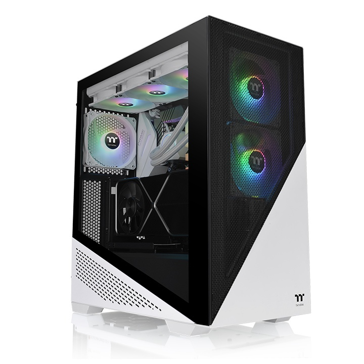 Thermaltake Divider 370 TG Midi Tower Schwarz, Weiß