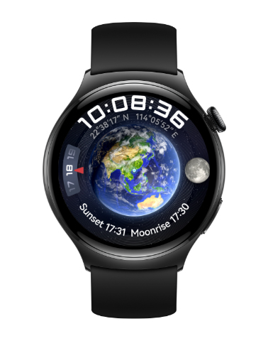 Huawei WATCH 4 3,81 cm (1.5") AMOLED 46 mm Digital 466 x 466 Pixel Touchscreen Schwarz WLAN GPS