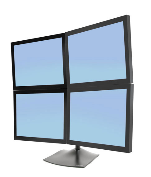 Ergotron DS Series DS100 Quad Monitor Desk Stand 61 cm (24") Tisch/Bank Schwarz