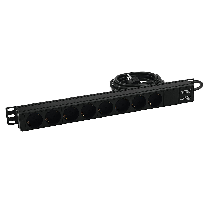 Eurolite 30240215 Stromverteilereinheit (PDU) 8 AC-Ausgänge 1U Schwarz