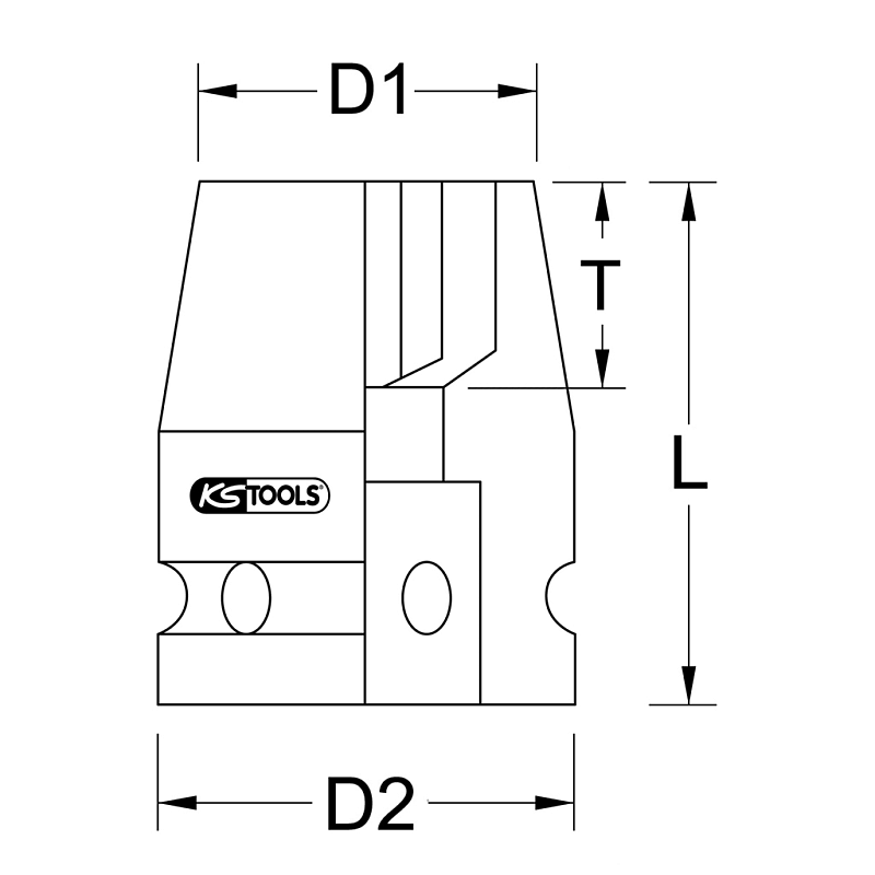 KS Tools 515.1727 Steckschlüsselbuchse Schwarz