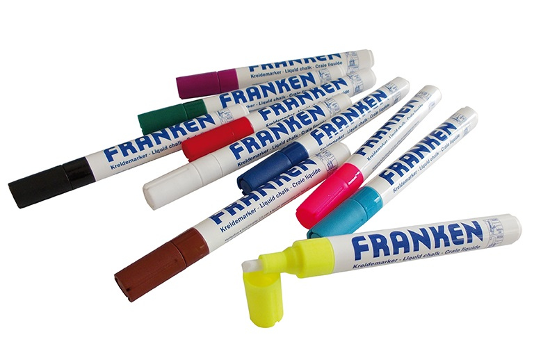 Franken ZKM96 Kreidestift Schwarz, Blau, Braun, Grün, Rot, Weiß 10 Stück(e)