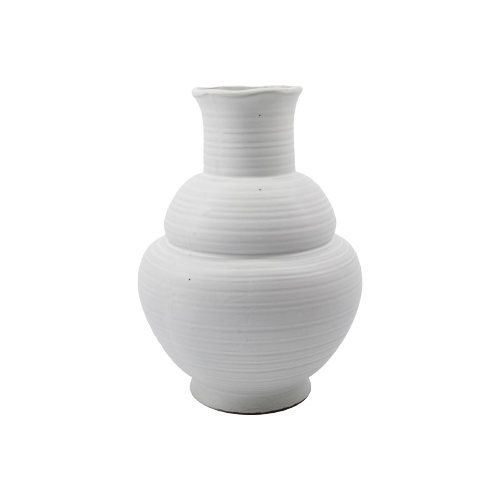 House Doctor Liva Vase andere Steingut Weiß