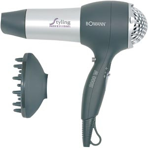 Bomann HTD 889 CB Haartrockner 2000 W Schwarz, Silber