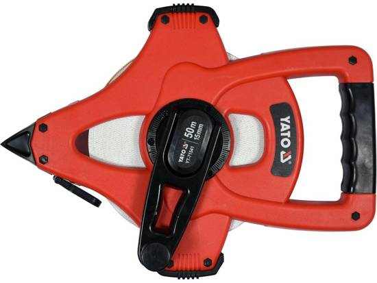 Yato YT-71541 Maßband 50 m Acrylnitril-Butadien-Styrol (ABS) Schwarz, Rot