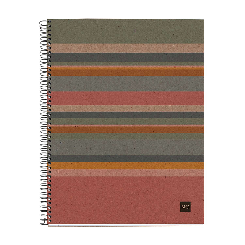 MAUL A616699 Notizbuch A4 120 Blätter Blau, Braun, Grün, Orange, Pink, Rot
