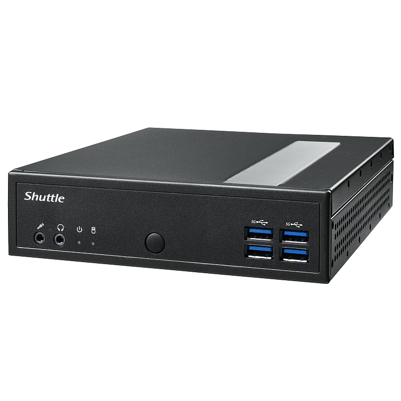 Shuttle XPC slim Barebone DL30N, Intel N100, 1x DDR5, 2x LAN (2x 2.5Gbit), 2xCOM,1xHDMI,1xDP, 1x VGA, lüfterlos, 24/7 Dauerbetrieb