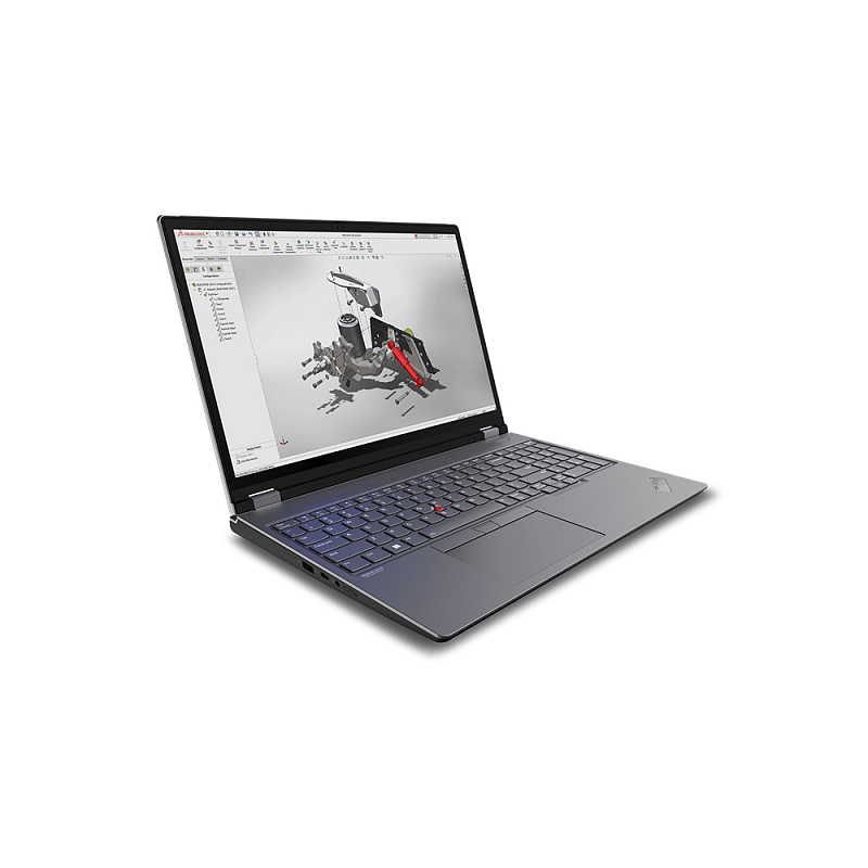 Lenovo ThinkPad P16 Gen 2 Intel® Core™ i9 i9-13980HX Mobiler Arbeitsplatz 40,6 cm (16") WQUXGA 64 GB DDR5-SDRAM 1 TB SSD NVIDIA RTX 3500 Ada Wi-Fi 6E (802.11ax) Windows 11 Pro Deutsch Grau, Schwarz