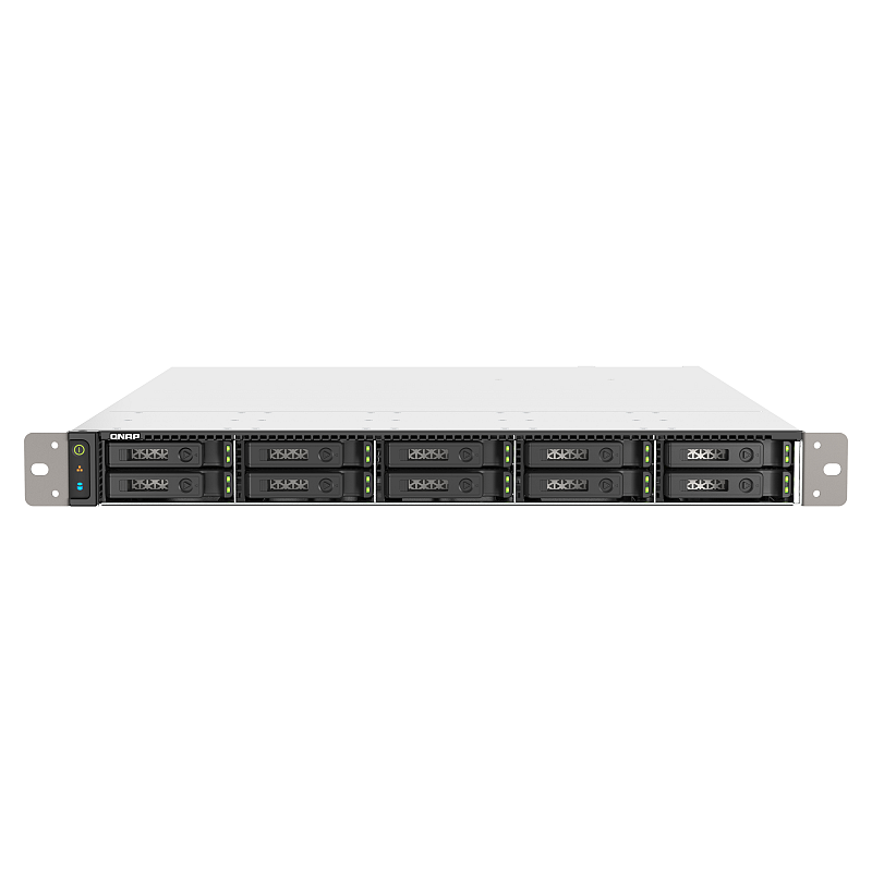 QNAP TS-h1090FU NAS Rack (1U) EPYC 7232P 64 GB DDR4 0 TB QuTS hero Schwarz, Grau