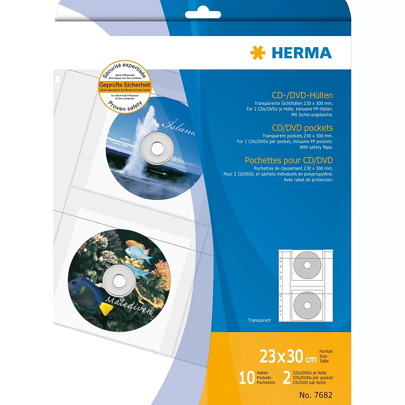 HERMA 7682 Tasche für Speichermedien UMD-Gehäuse Transparent