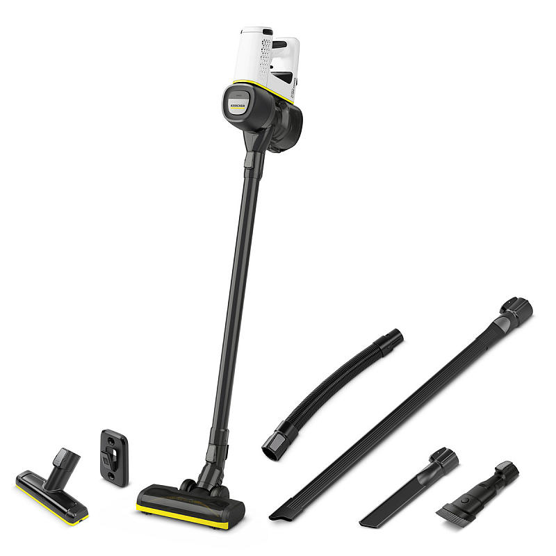 Kärcher VC 4 2-in-1-Stabstaubsauger Akku Trocken Schaum Beutellos Schwarz, Weiß 2,5 Ah