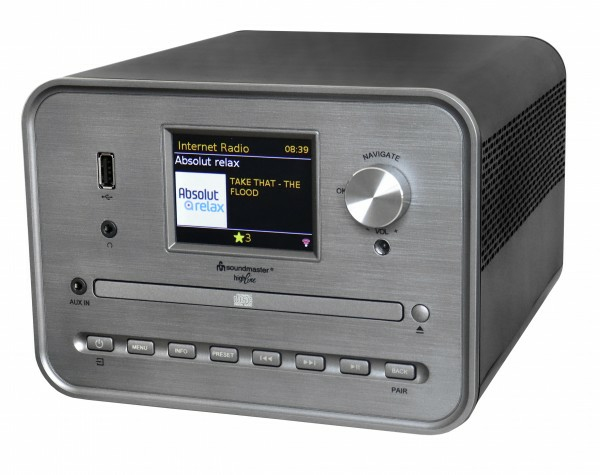 Soundmaster ICD1050SW Tragbares Stereosystem Analog & Digital 7 W DAB+, FM Grau Playback MP3