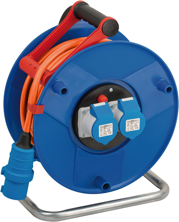 Brennenstuhl 1182760100 Verlängerungskabel 25 m 2 AC-Ausgänge Draußen Blau, Orange
