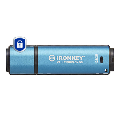 Kingston Technology IronKey 128GB Vault Privacy 50 AES-256 verschlüsselter, FIPS 197