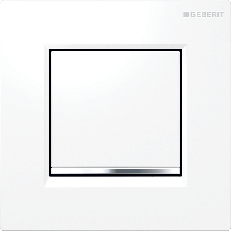 Geberit 116.017.KJ.1 Ersatzteil für Toilettenspülung Spülplatte Weiß, Chrom