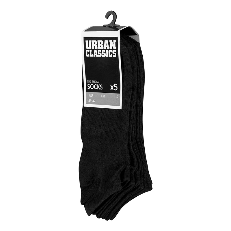 Urban Classics TB1470-00007-0080 Unisex Sneaker-Socken Schwarz 5 Paar(e)