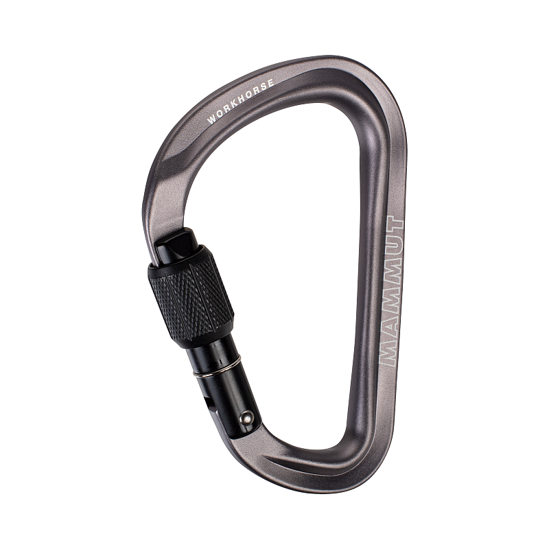 Mammut Workhorse HMS Screwgate Carabiner Verschlusskarabiner D-förmig Schwarz, Grau 1 Stück(e)