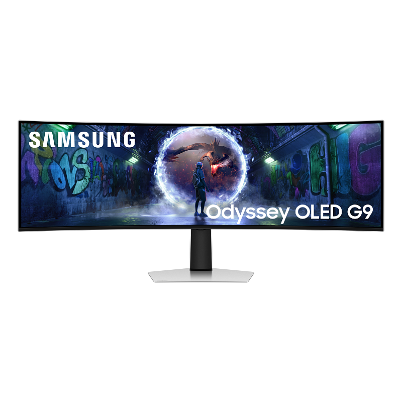 Samsung G93SD Computerbildschirm 124,5 cm (49") 5120 x 1440 Pixel Dual QHD OLED Silber