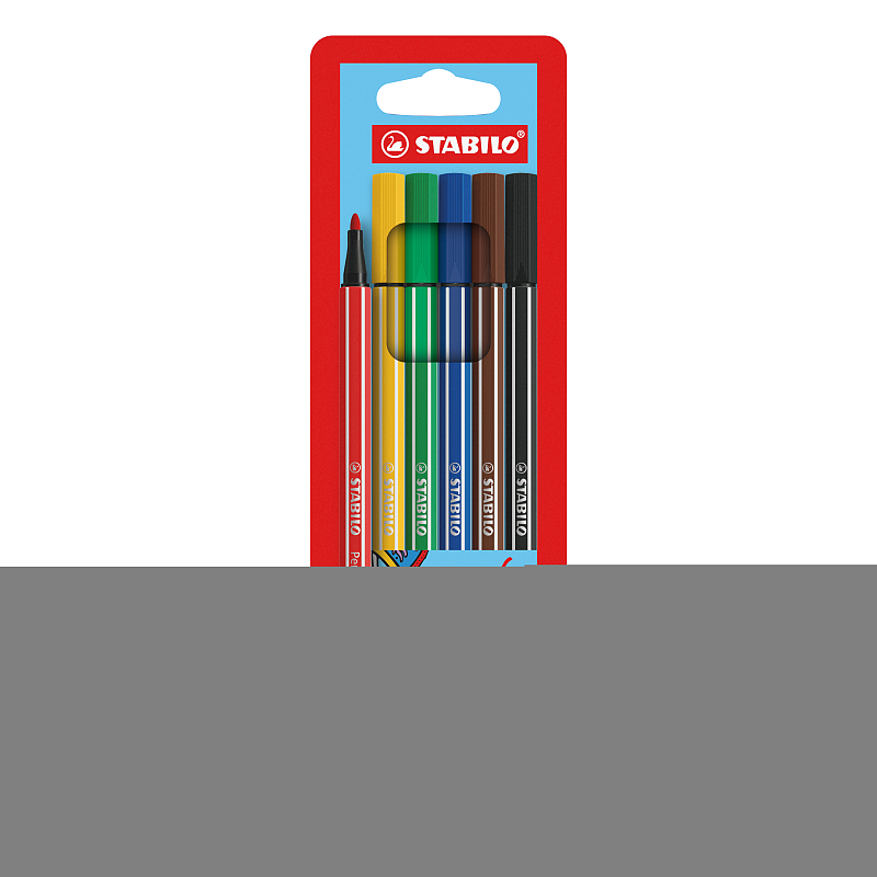 STABILO Pen 68 Filzstift Blau, Grün, Orange, Pink, Rot, Gelb 6 Stück(e)