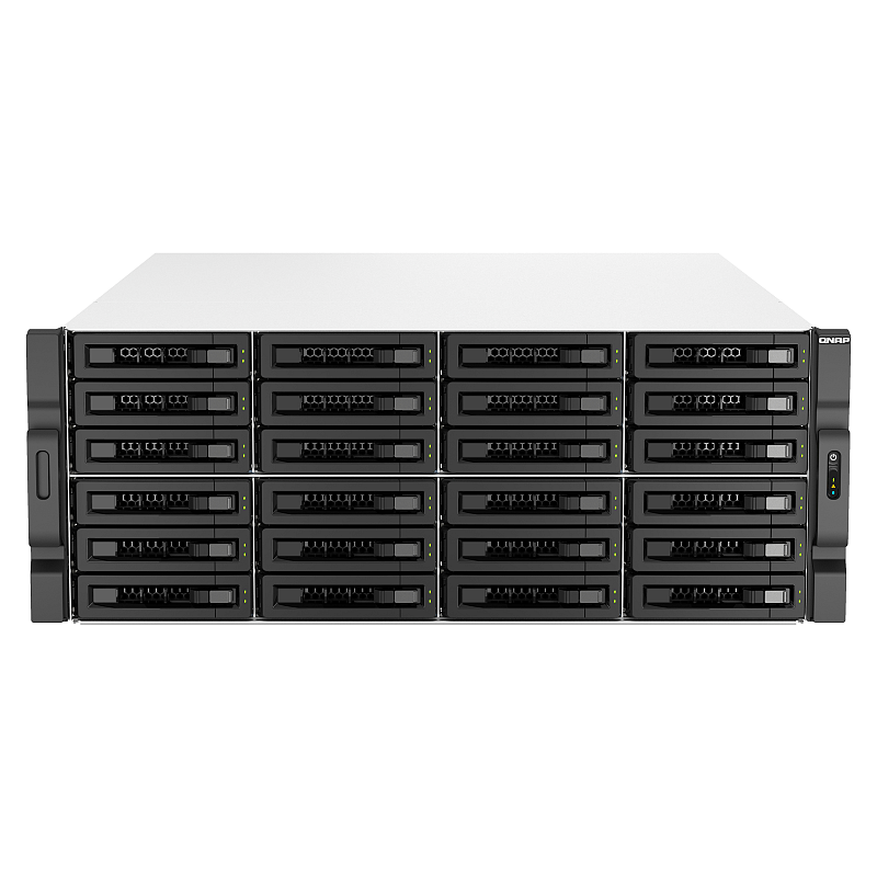 QNAP TS-H3087XU-RP NAS Rack (4U) Intel Xeon E E-2378 64 GB DDR4 0 TB QuTS hero Schwarz, Weiß