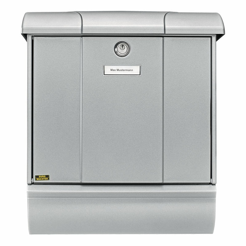 BURG-WÄCHTER Olymp-Set 91600 SI Briefkasten Silber Wandmontierter Briefkasten Kunststoff, Stahl