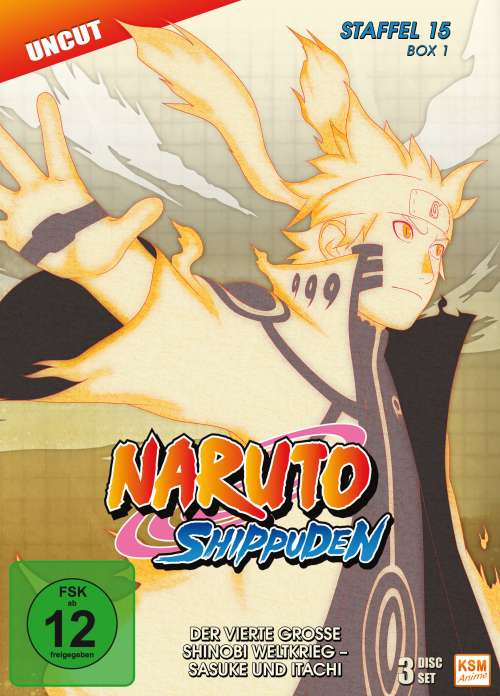 KSM GmbH Naruto Shippuden Staffel 15 Box 1 (541-554, 14 Folgen) (3-Disc-Set)