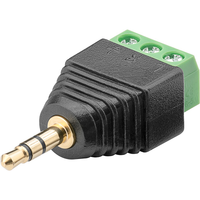 Goobay 76745 Kabeladapter 3.5 mm 3-pin Schwarz