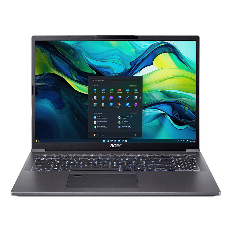 Acer Aspire 16 A16-71M-79HS Intel Core Ultra 7 155H Laptop 40,6 cm (16") WUXGA+ 16 GB LPDDR5x-SDRAM 512 GB SSD Wi-Fi 6 (802.11ax) Windows 11 Home Grau