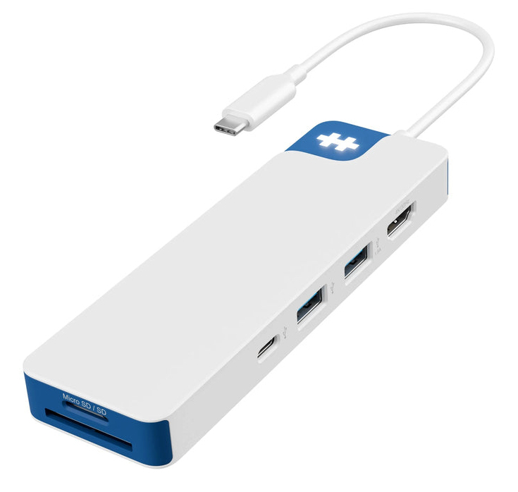 HYPER HD4102BUGL Schnittstellen-Hub USB 3.2 Gen 1 (3.1 Gen 1) Type-C 5000 Mbit/s Blau, Weiß