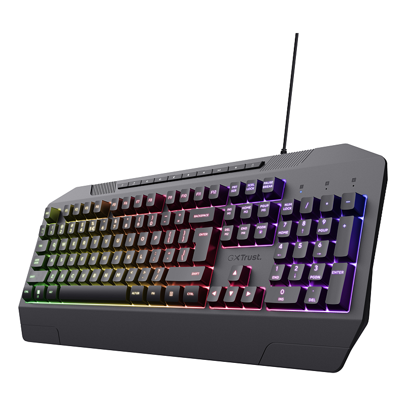 Trust GXT 836 Evocx Tastatur Gaming USB QWERTY US Englisch Schwarz