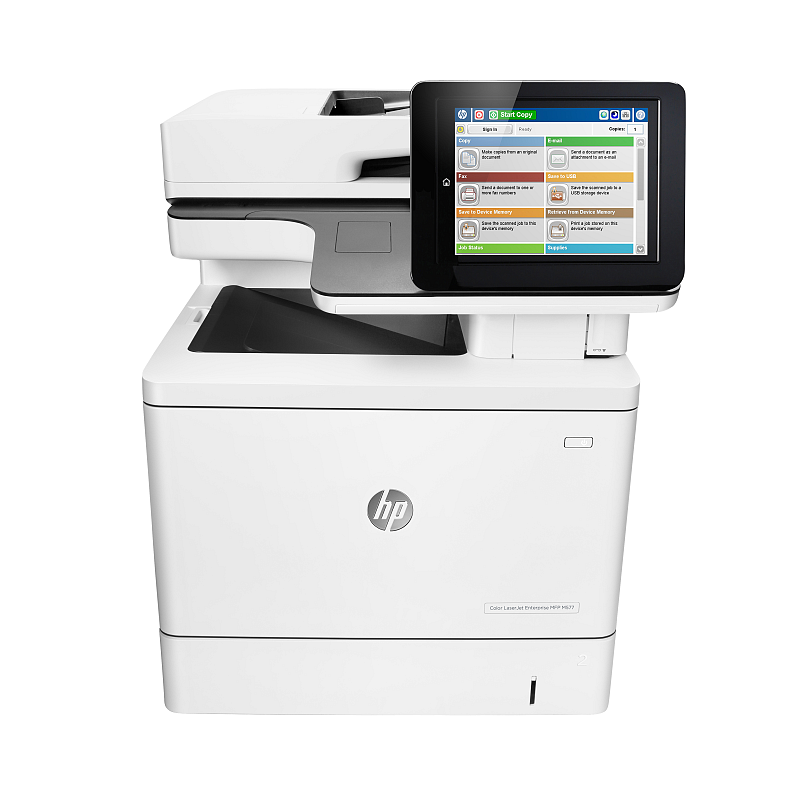 HP Color LaserJet Enterprise M577f MFP, Farbe, Drucker für Kleine &amp; mittelständische Unternehmen, Drucken/Kopieren/Scannen/Faxen, Automatischer Vorlageneinzug für 100 Blatt; USB-Druck über Vorderseite; Scannen an E-Mail/PDF; Beidseitiger Druck