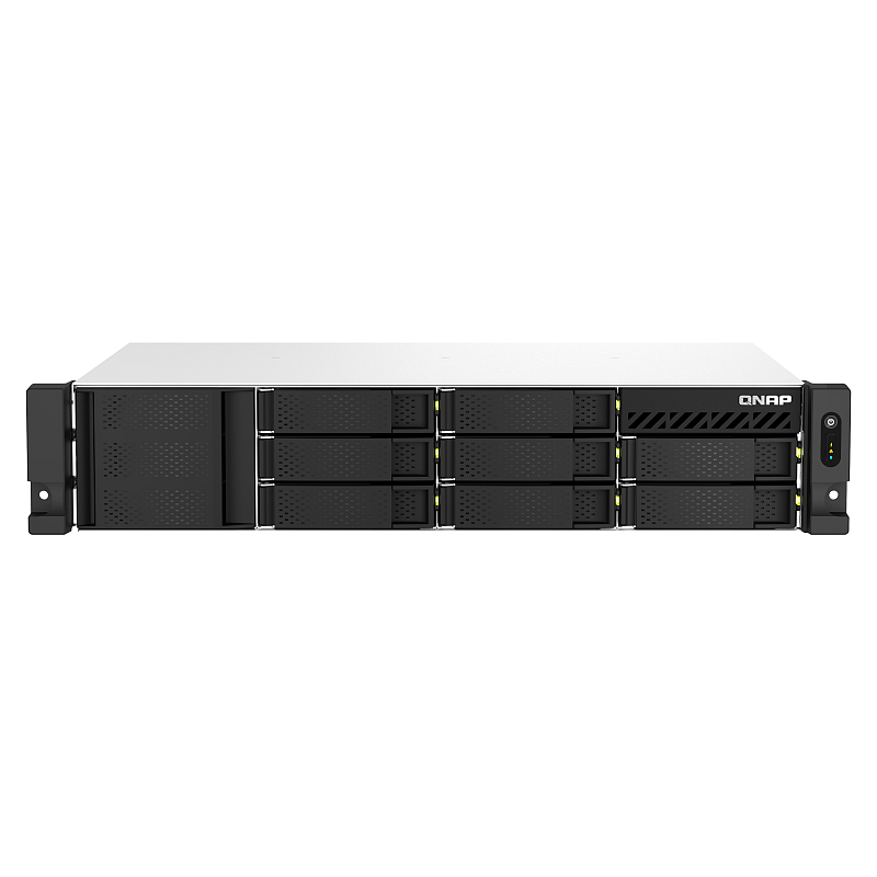 QNAP TS-873AEU-4G NAS & Speicherserver Rack (2U) Ryzen Embedded V1500B 4 GB DDR4 0 TB QuTS hero Schwarz