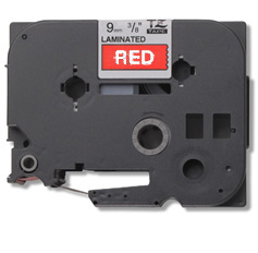 Brother TZ-435 Etiketten erstellendes Band Weiss auf Rot