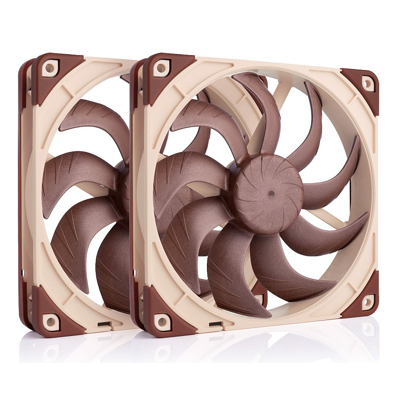 Noctua NF-A14X25 G2 PWM SX2-PP Computerkühlsystem Computergehäuse Ventilator 14 cm Beige 2 Stück(e)
