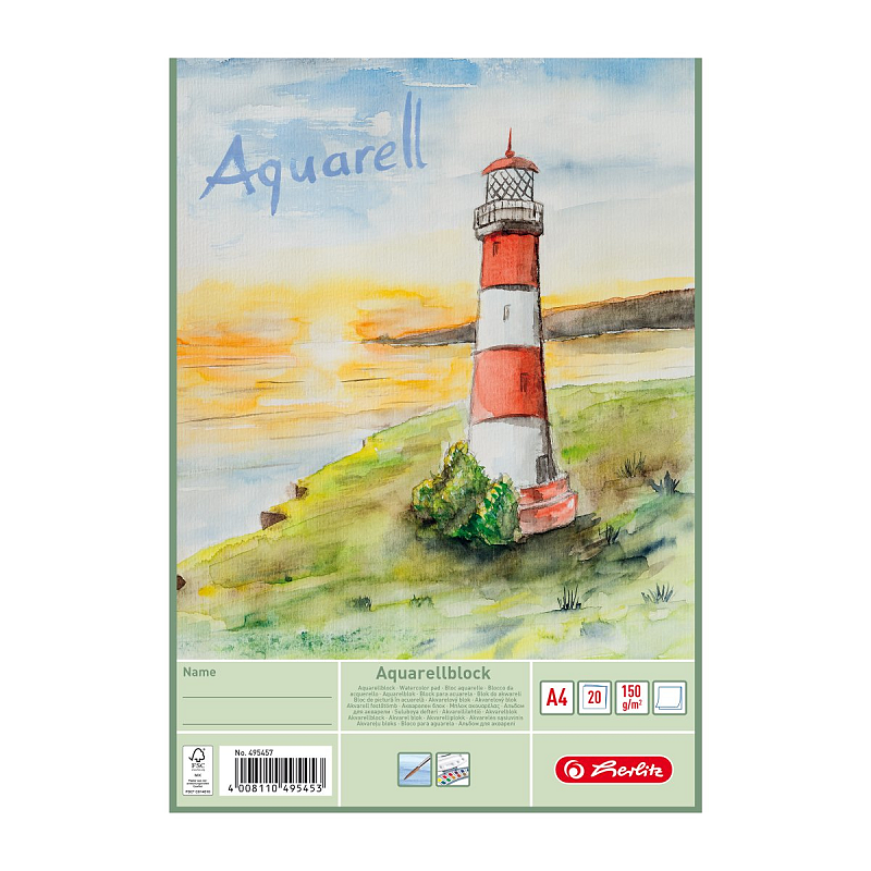 Herlitz 495457 Notizbuch A4 20 Blätter Mehrfarbig