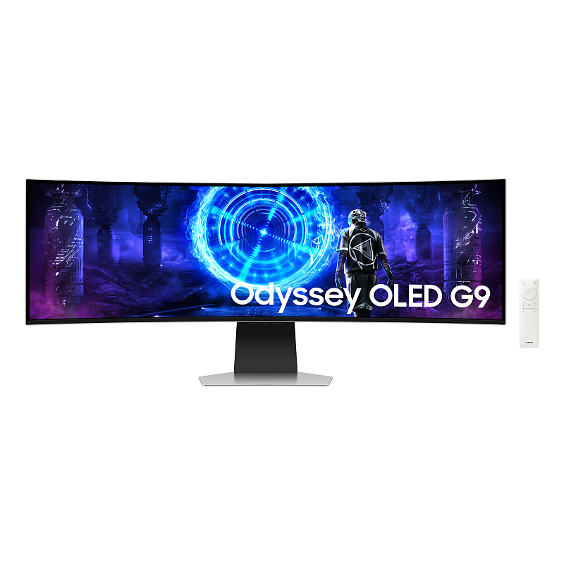 Samsung G95SD Computerbildschirm 124,5 cm (49") 5120 x 1440 Pixel Dual QHD OLED Silber
