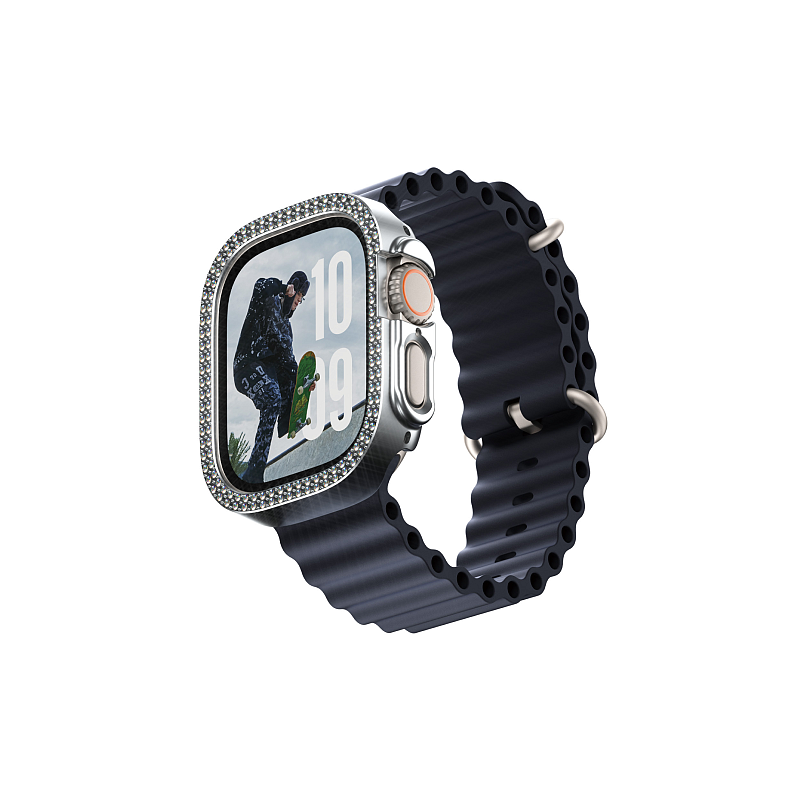 PanzerGlass SAFE. by ® Bling Bumper Silber Apple Watch Ultra 3 | Ultra 2 | Ultra | 49mm