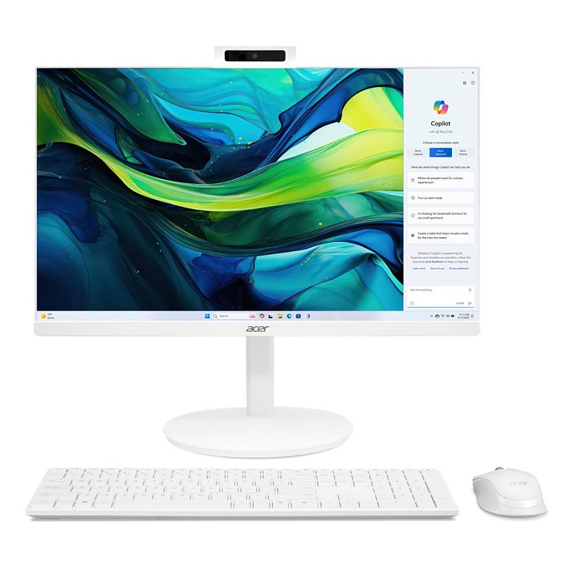 Acer Aspire C24-1YE13U5UNH Intel® Core™ i5 i5-1334U 60,5 cm (23.8") 1920 x 1080 Pixel All-in-One-PC 16 GB DDR4-SDRAM 512 GB SSD Windows 11 Home Wi-Fi 6 (802.11ax) Weiß