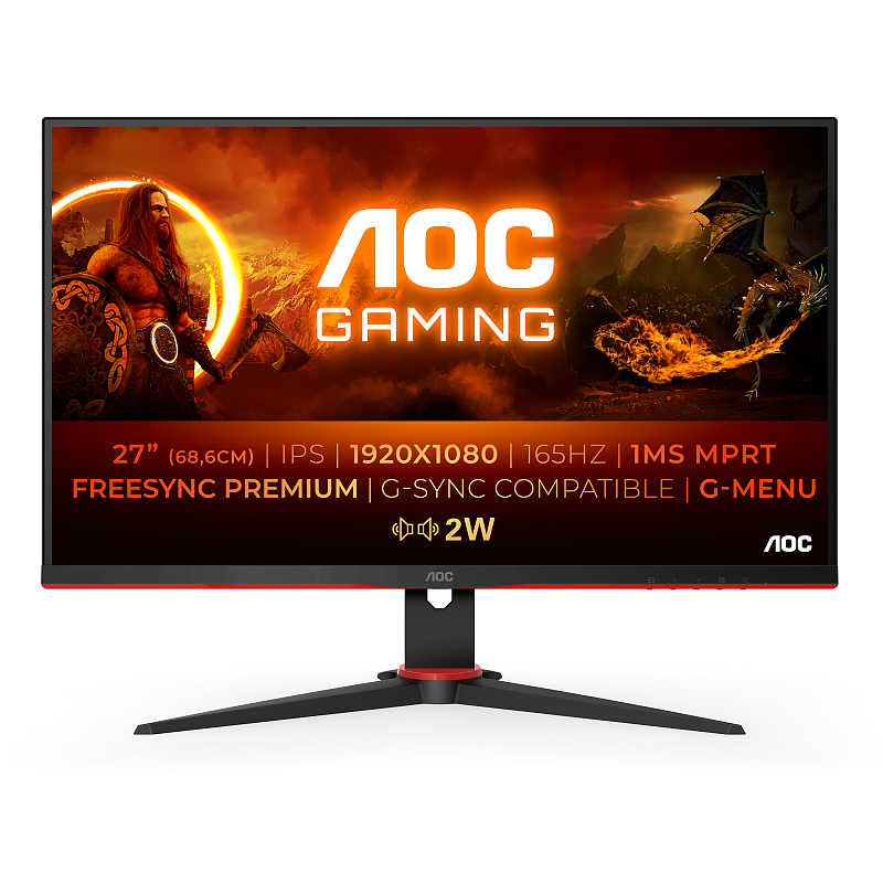 AOC G2 27G2SPAE/BK Computerbildschirm 68,6 cm (27") 1920 x 1080 Pixel Full HD LED Schwarz, Rot